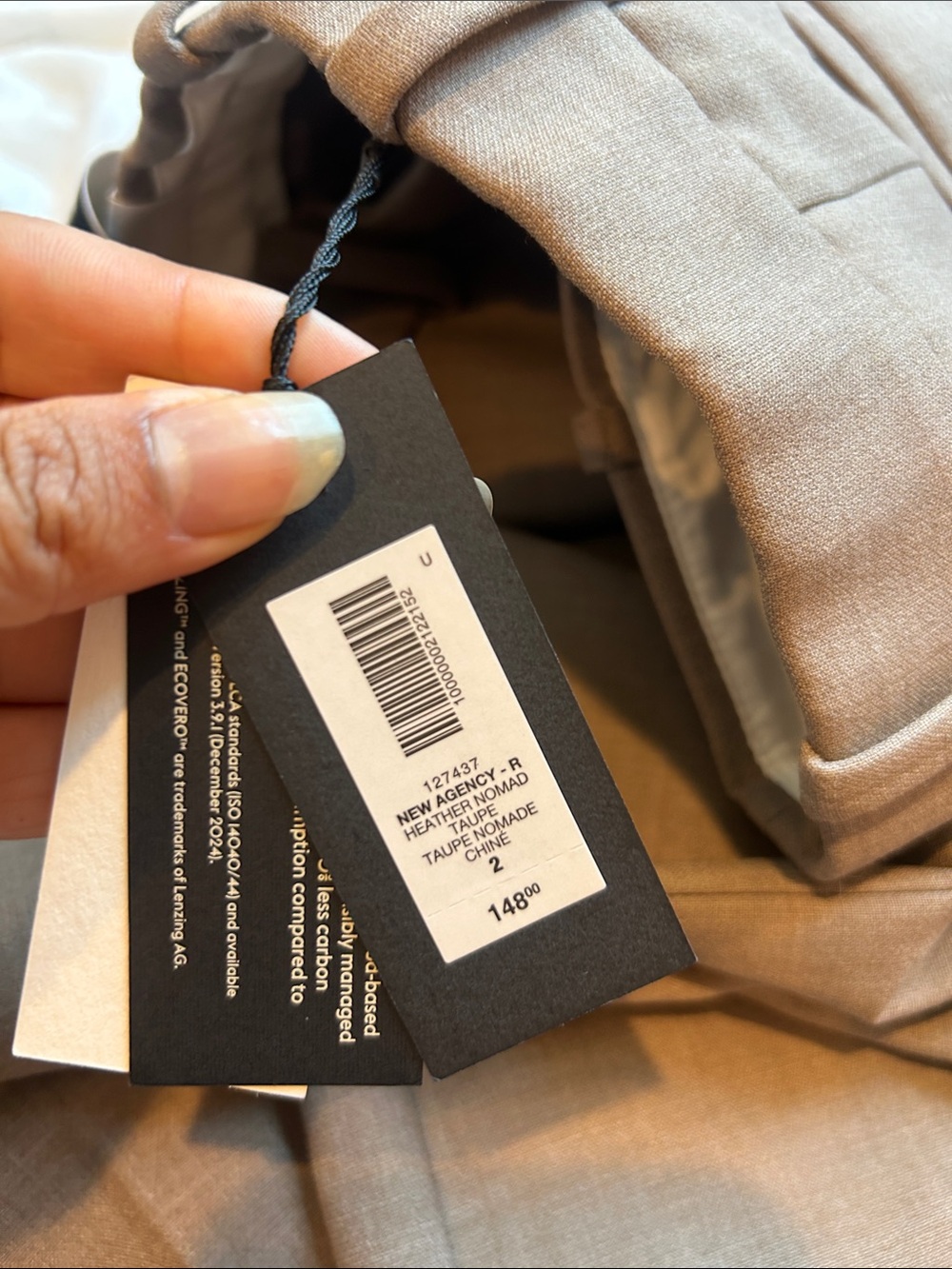 Aritzia Neutral Taupe Wide-Leg Trousers - Picture 4 of 4